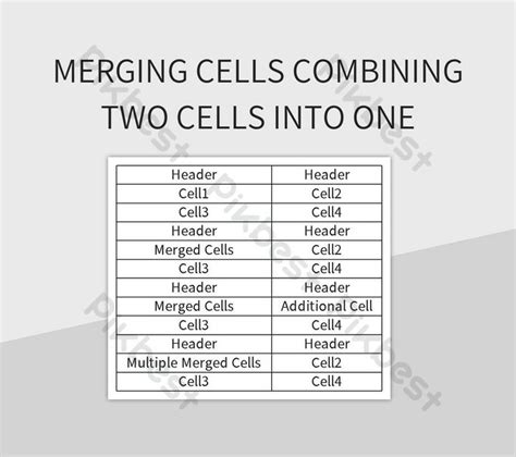 Merging Cells Combining Two Into One Excel Template Free Download
