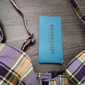 Maison Lejaby Swim Maison Lejaby Madras Bikini Bathing Suir Sz L Nwt Poshmark