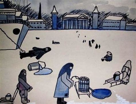 Рисунки "Блокада Ленинграда" глазами детей.