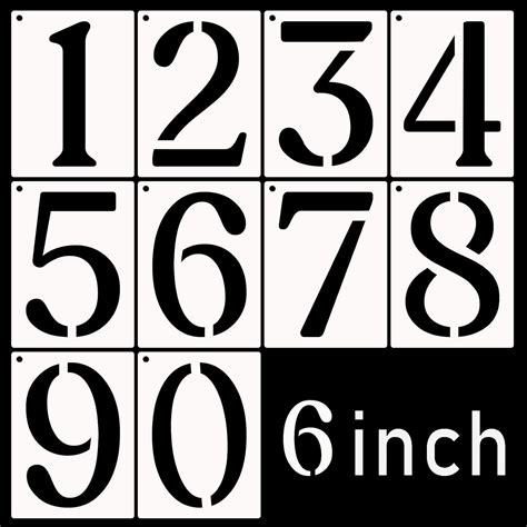 Dxcyz 6 Inch Large Number Stencils Kit 0 9 Address Number