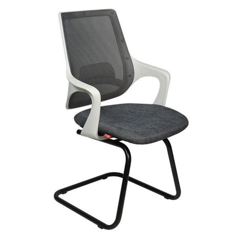 Mild Steel 1 Seater S Type Fixed Arms Office Visitor Chair With