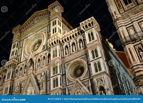 Duomo in Florence at night stock photo. Image of architecture - 27116964