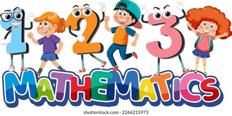 Children Cartoon Character Math Number Theme Stock Vector (Royalty Free ...