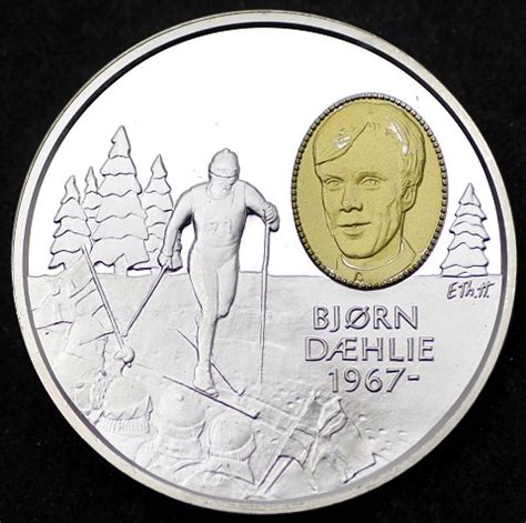 Norge Medalje Af Sterling S Lv Indeholder One Ounce Fins Lv De