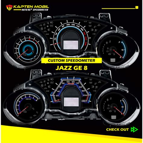 Custom Panel Speedometer Jazz Ge Matic Manual Blue Techno Shopee