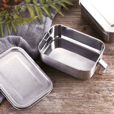 Герметичный Ланч-бокс из нержавеющей стали Bento с герметичной крышкой ...
