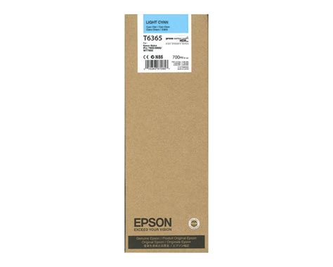 Epson T6365 Light Cyan Ultrachrome HDR Ink Cartridge (OEM T636500) 700ml