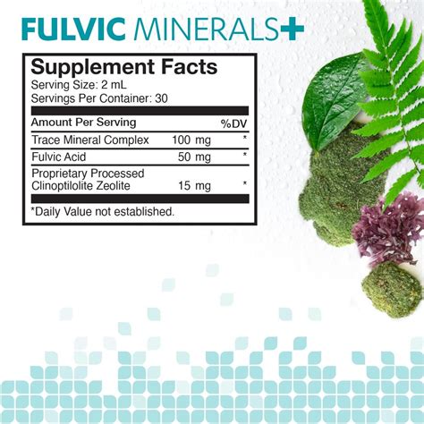 Liquid Zeolite Fulvic Acid And Organic Fiber For Detox Micronutrient Support And Gut Health