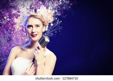 Blonde Woman Singing Over 608 Royalty Free Licensable Stock Illustrations Drawings Shutterstock