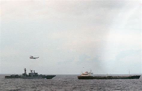 A Starboard View Of A Soviet Udaloy Class Guided Missile Destroyer