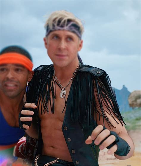 Barbie Ryan Gosling Leather Fringe Vest - Ken Black Fringe Vest