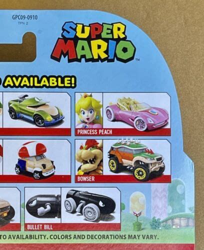 New Bowser Super Mario Bros Hot Wheels Character Car Mattel Gpc