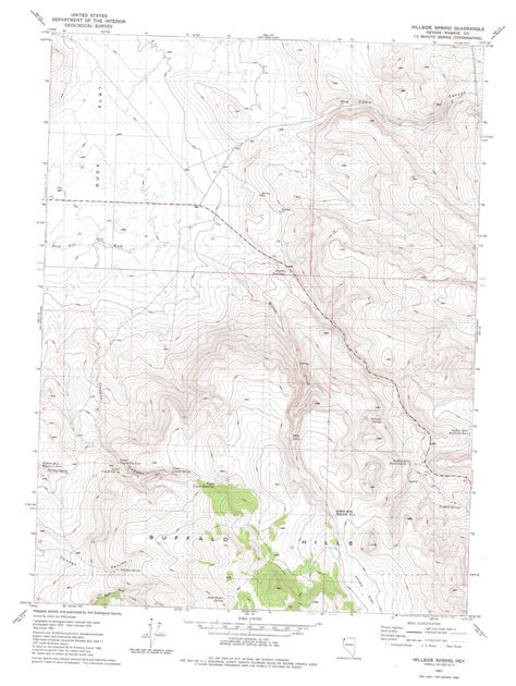 Hillside Spring Topographic Map Scale Nevada