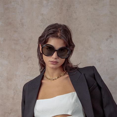 Otavia Oversized Sunglasses In Black By Linda Farrow Linda Farrow U S