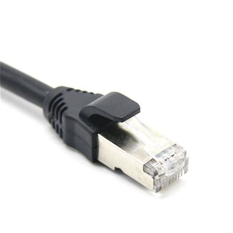 Ethernet удължителен кабел, Shield, RJ45 мъжки/RJ45 женски, 1 м, черен ...