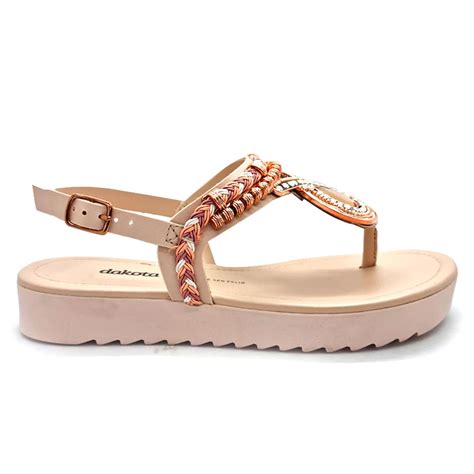 Sandália Feminina Flatform Dakota Nude