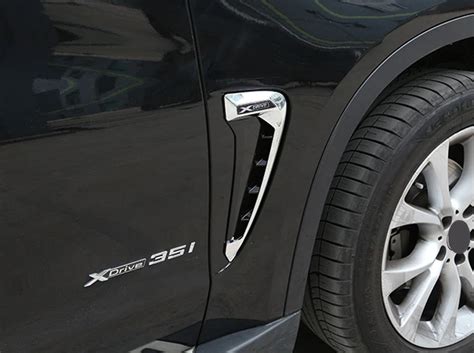 Накладки на крылья-жабры BMW X5 F15 стиль Xdrive черные+хром (ID ...