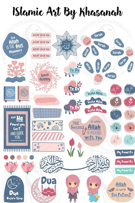 Islamic Digital Planner Stickers Islamic Goodnotes Stickers Hijab