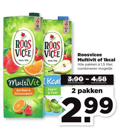 Roosvicee Multivit Of 1kcal 15 Liter Aanbieding Bij Plus