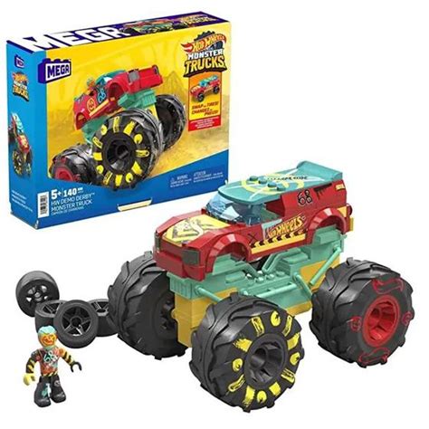 Blocos Montar Mega Bloks Hot Wheels Demo Monster Trucks Brinquedos De Montar E Desmontar