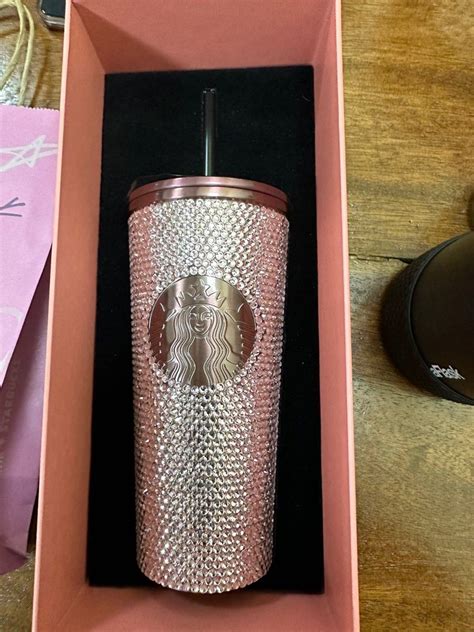 Blackpink X Starbucks Rhinestone Tumbler Lisa S Pick On Carousell