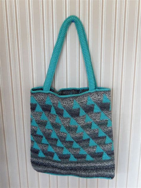 Shopper Bag Crocheted In Intarsia Technique