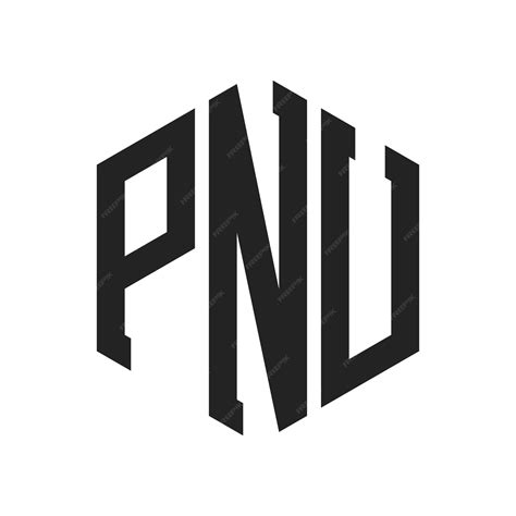 premium vector pnu logo design initial letter pnu monogram logo