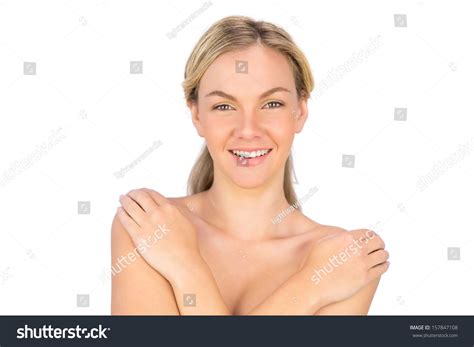 Smiling Pretty Nude Blonde Posing On Stock Photo 157847108 Shutterstock