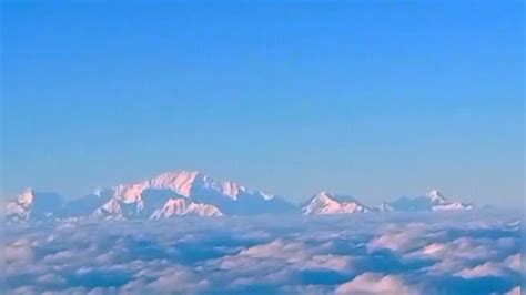 Kanchenjunga View From Flight Kanchanjunga Mountain Sleeping Buddha