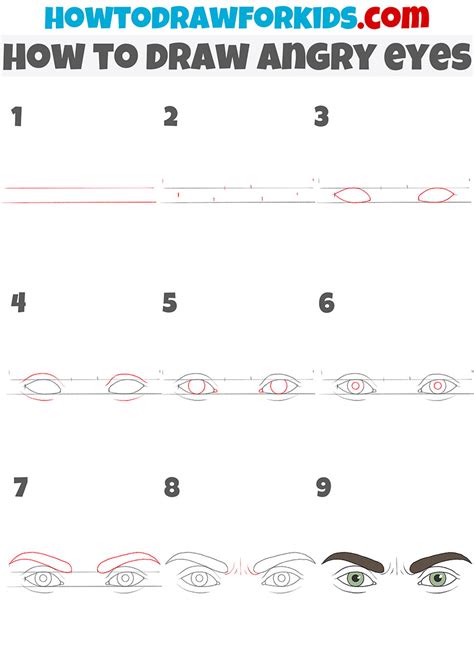 How to Draw Angry Eyes - Easy Drawing Tutorial For Kids