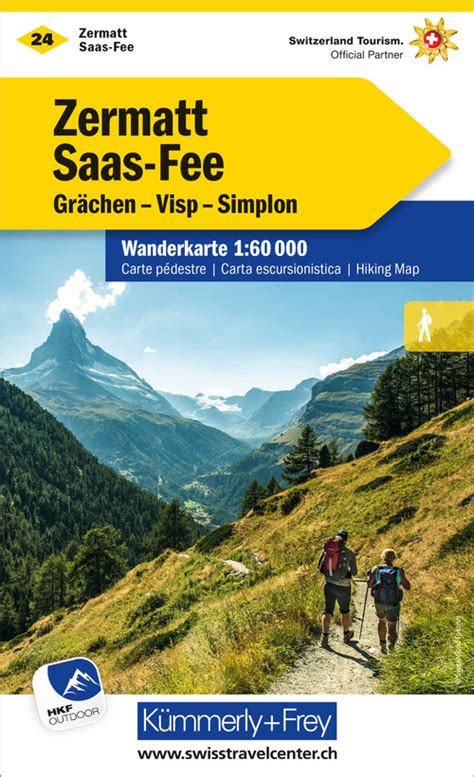 Switzerland Zermatt Saas Fee No 24 Hiking Map 1 60 000