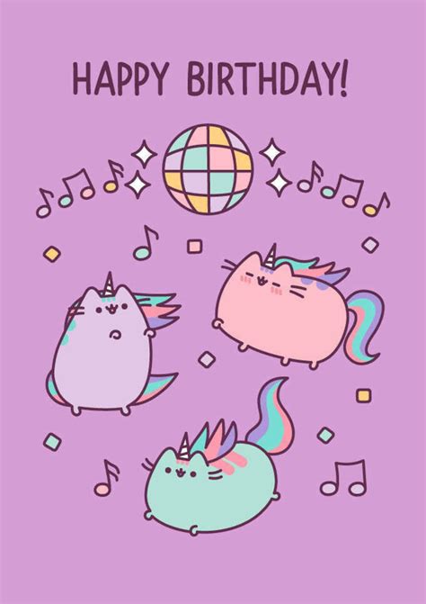 Pusheen The Cat Birthday Card