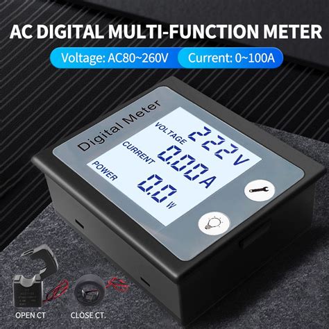 Peacefair Pzem Single Phase V A Digital Current Wattmeter Ac