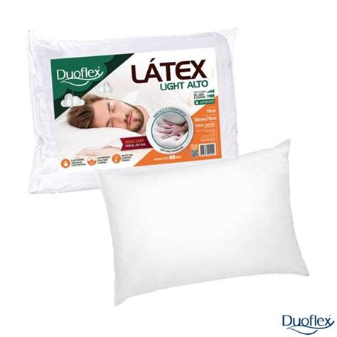 Travesseiro Latex Light Duoflex Para Fronha 50 X 70 Cm Branco