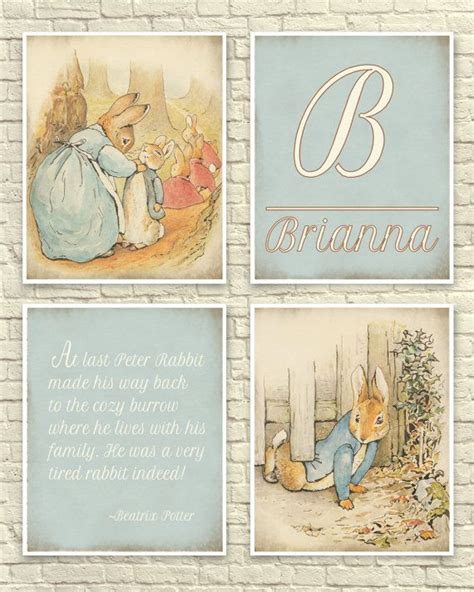 Classic Beatrix Potter Wall Art Beatrix Potter Art Print Etsy