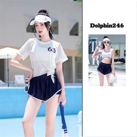Đồ bơi bộ đùi set 3 chi tiết bikini 2 mảnh áo lưới kèm áo croptop quần đùi cạp cao phong cách