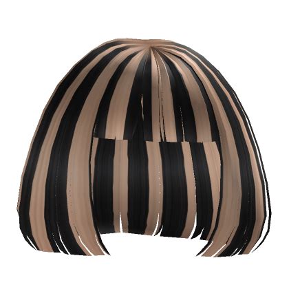 Clean Bob In Striped Black And Blonde Roblox