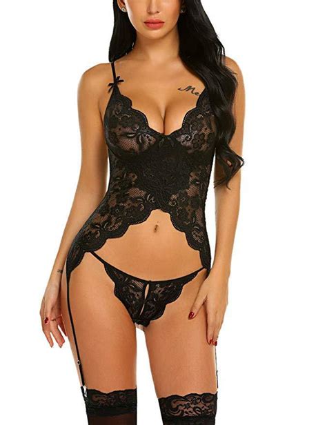 Wholesale Mesh Perspective Vest Garter Set Sexy Lingerie Underwear