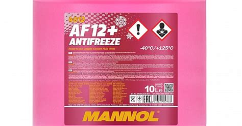 ☀️ Червен антифриз готов за употреба Mannol Antifreeze AF12+ (-40 °C ...