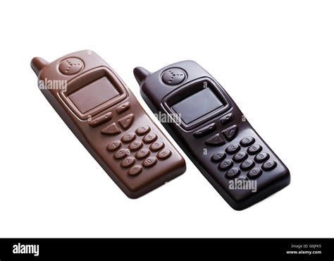 Cell phones made ??of dark and milk chocolate Stock Photo - Alamy
