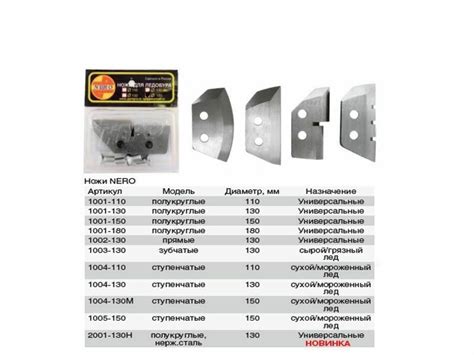 Ножи для ледобуров Неро (NERO)