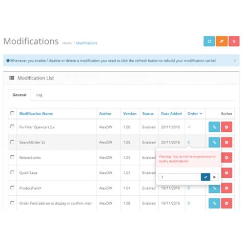 OpenCart - OCMOD Order - Management of the order of OCMOD execution