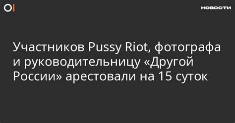 Участников Pussy Riot фотографа и руководительницу Другой России арестовали на 15 суток ОВД