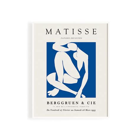 Henri Matisse Blue Nude Exhibition Poster Nude Woman Body Boho Interpretation Neutral