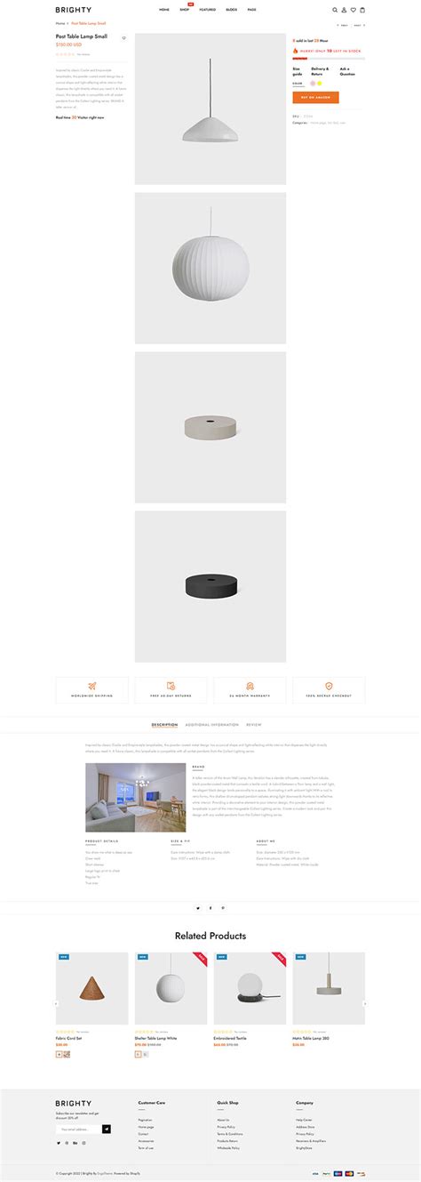 Brighty Lighting And Interior Lights Shopify Theme