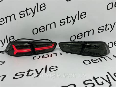 Задние Фонари LED Mitsubishi Lancer (Audi Style) Black — Купить ...