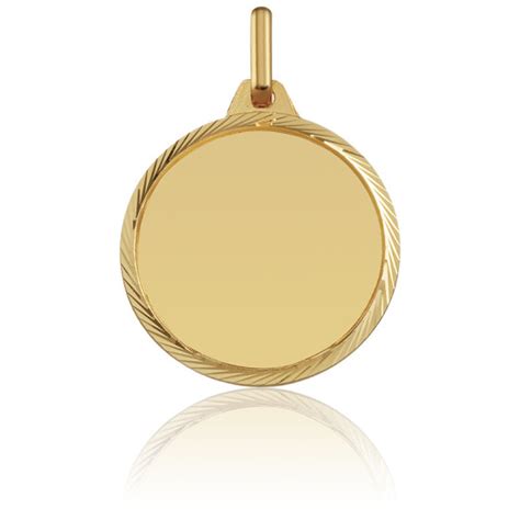 Colgante Para Grabar Redondo Oro Amarillo 18k Argyor Ocarat