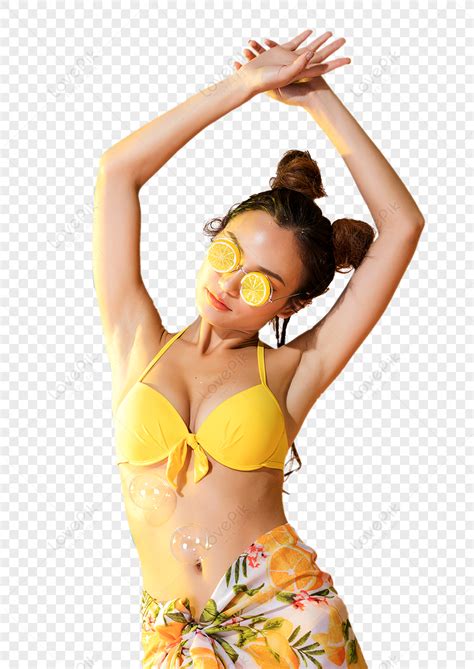 Chica De Bikini De Moda Jugando Con Burbujas PNG Imágenes Gratis Lovepik