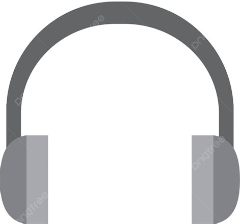 Flat Icon Headset Audio White Headphone Icon Audio Vector White