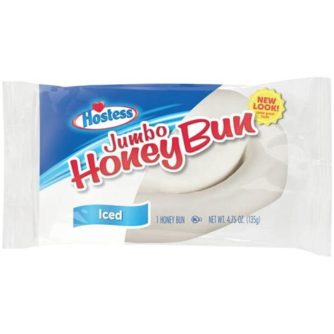 Hostess Iced Honey Bun Single Serve 4oz Hot Or Cold Snack Cake